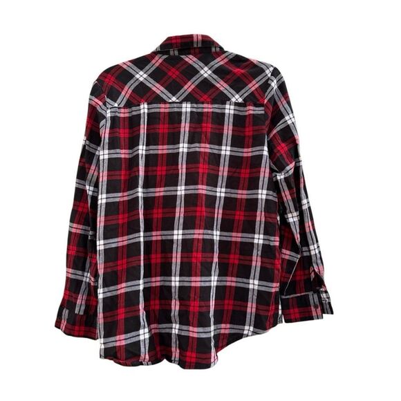 JAK&RAE Larue Faux Pearl-Embellished Cotton Button-Down Shirt Red Size Medium - Picture 3 of 8